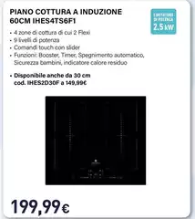 Electroline - Piano Cottura A Induzione 60Cm IHES4TS6F1