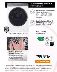 Haier - Asciugatrice X Serie 7 HD90-A367U1-IT Haier - Asciugatrice X Serie 7 HD90-A367U1-IT