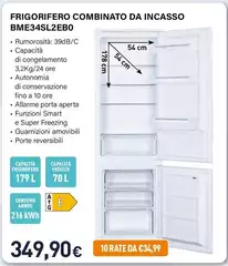 Electroline - Frigorifero Combinato Da Incasso BME34SL2EB0