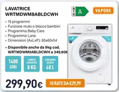 Electroline - Lavatrice WRTMDWM8ABLDCWH