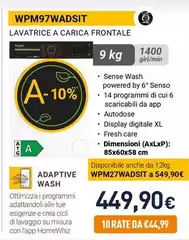 Whirlpool - WPM97WADSIT Lavatrice A Carica Frontale