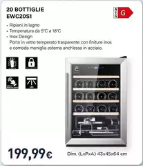 Electroline - 20 Bottiglie EWC20S1 Electroline - 20 Bottiglie EWC20S1