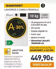 Whirlpool - WAM09WBIT Lavatrice A Carica Frontale