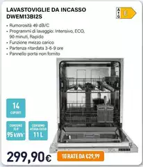 Electroline - Lavastoviglie Da Incasso DWEM13BI2S