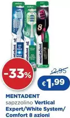Mentadent -  Sapzolino Vertical Expert/White System/ Comfort 8 Azioni