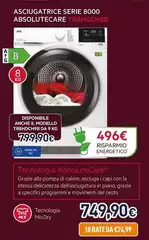 Aeg - Asciugatrice Serie 8000 Absolutecare TR8HGCH8B Aeg - Asciugatrice Serie 8000 Absolutecare TR8HGCH8B