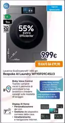 Samsung - Bespoke Al Laundry WF90F09C4S3