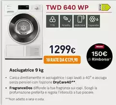 Miele - TWD 640 WP Asciugatrice 9 Kg Miele - TWD 640 WP Asciugatrice 9 Kg