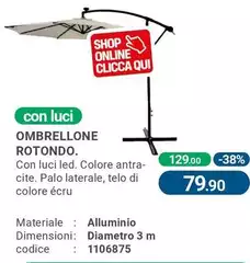 Ombrellone Rotondo. 