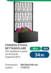 Stefanplast - Fioriera Ethica Rettangolare. 