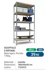 Scaffale 5 Ripiani. 