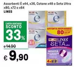 Lines - Assorbenti E X44, X36, Cotone X48 O Seta Ultra