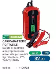 Einhell - Caricabatterie Portatile. Einhell - Caricabatterie Portatile.