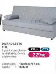 Divano Letto Fiji. 