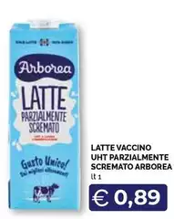 Arborea - Latte Vaccino UHT Parzialmente Scremato