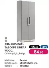 Armadio Portascope Linear Wood. Armadio Portascope Linear Wood.