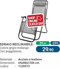 Sdraio Reclinabile. 
