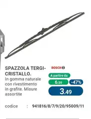 Bosch - Spazzola Tergi Cristallo.