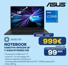 Asus - Notebook V3607VH-RP013W 16" 7-24OH RTX5050 1TB Asus - Notebook V3607VH-RP013W 16" 7-24OH RTX5050 1TB