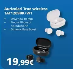 Boost - Auricolari True Wireless TAT1209BK/WT