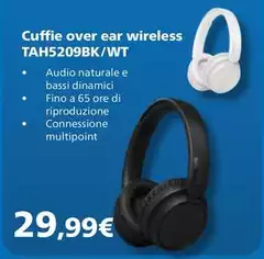 Logitech - Cuffie Over Ear Wireless Tah5209bk/wt
