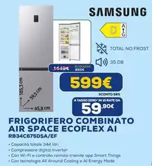 Samsung - Frigorifero Combinato Air Space Ecoflex AI RB34C675DSA/EF