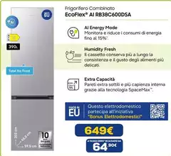 Samsung - Frigorifero Combinato EcoFlex AI RB38C600DSA