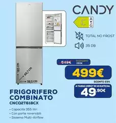 Candy - Frigorifero Combinato Cncq2t618cx