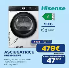 Hisense - Asciugatrice DH3S902BW3
