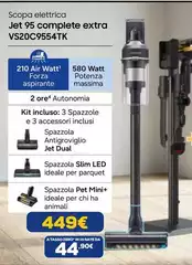 Dual - Scopa Elettrica Jet 95 Complete Extra Vs20c9554tk