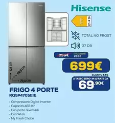 Hisense - Frigo 4 Porte RQ5P470SEIE