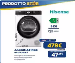 Hisense - Asciugatrice DH3S902BW3
