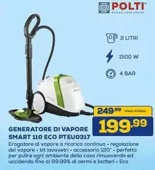 Polti - Generatore Di Vapore Smart 110 Eco PTE00317 Polti - Generatore Di Vapore Smart 110 Eco PTE00317
