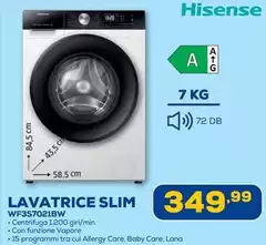 Hisense - Lavatrice Slim Wf3s7021bw