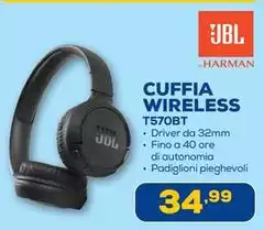 Jbl - Cuffia Wireless T570BT