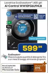 Samsung - Ecodosatore AI Control WW10F6U94LB