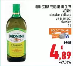Monini - Olio Extra Vergine Di Oliva Monini - Olio Extra Vergine Di Oliva