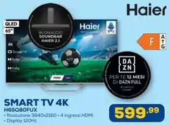 Haier - Smart Tv 4K H65Q80FUX