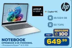 HP - Notebook Omnibook 3 15-FN0006NL