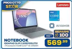 Lenovo - Notebook Ideapad Slim 3 83EM00J7IX