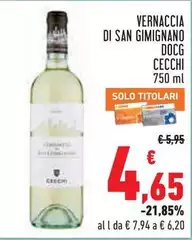 Cecchi - Vernaccia Di San Gimignano DOCG Cecchi - Vernaccia Di San Gimignano DOCG