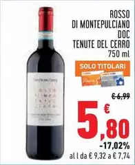 Tenute del cerro - Rosso Di Montepulciano DOC Tenute del cerro - Rosso Di Montepulciano DOC