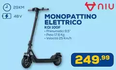 Niu - Monopattino Elettrico KQI 100F