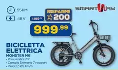 Smartway - Bicicletta Elettrica Monster M6