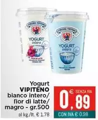 Vipiteno - Yogurt Bianco Intero/ Fior Di Latte/ Magro