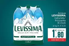 Levissima - Acqua Naturale/ Frizzante Levissima - Acqua Naturale/ Frizzante