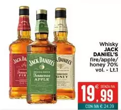 Jack Daniels - Whisky Fire/apple/ Honey 70%
