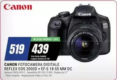 Canon - Fotocamera Digitale Reflex EOS 2000D + EF-S 18-55 Mm DC Canon - Fotocamera Digitale Reflex EOS 2000D + EF-S 18-55 Mm DC