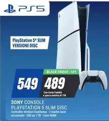 Sony - Playstation 5 Slim Disc 549 Dolce Gas Work Standard Ss Wi-fi