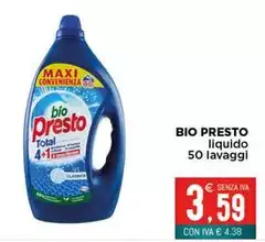Bio Presto - Liquido 50 Lavaggi